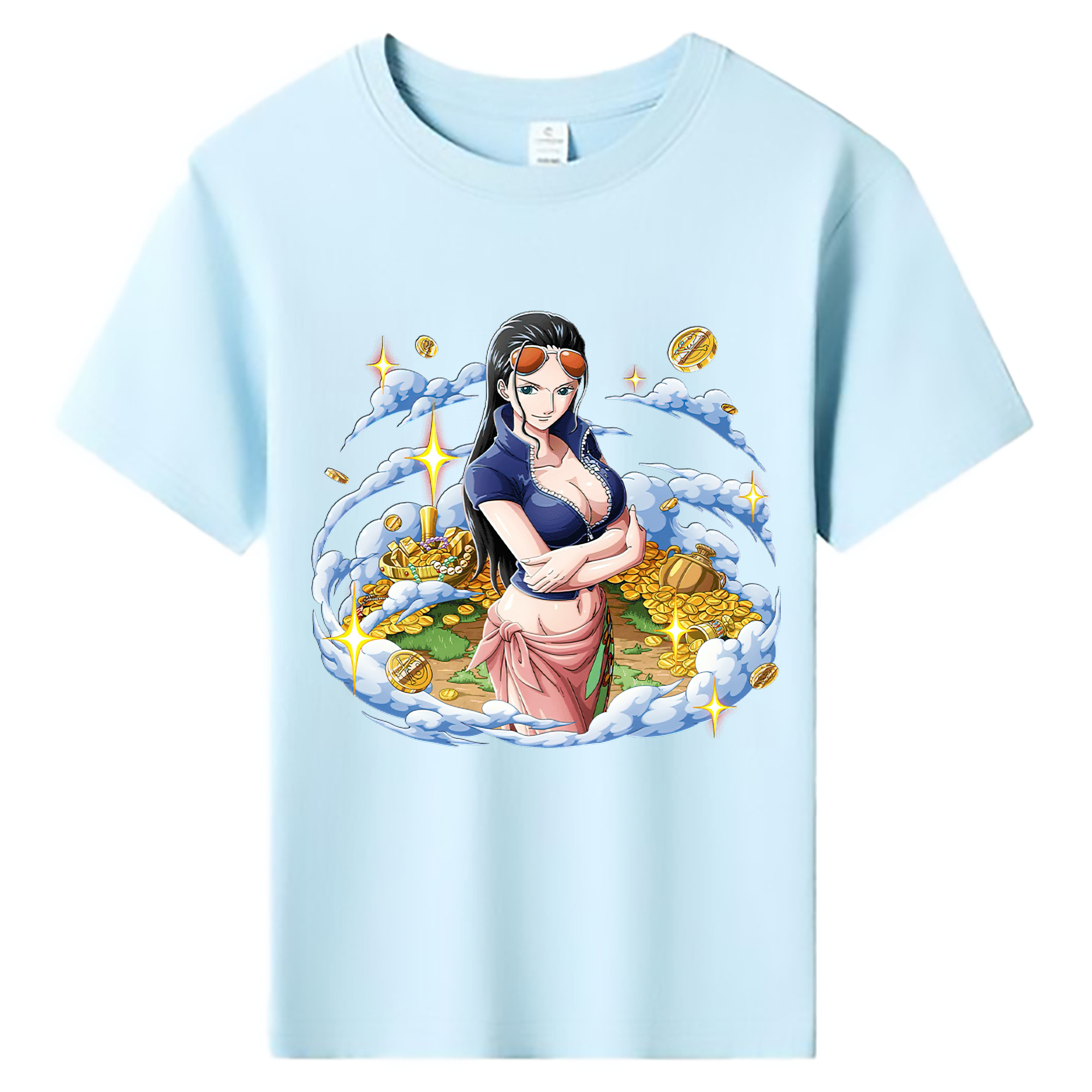 ワンピース ニコ・ロビン ONE PIECE Nico Robin 綿100％キッズTシャツ（フロントプリント）